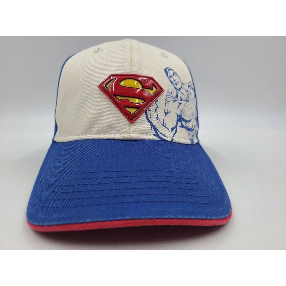 Youth Superman DC‎ Comics Adjustable Hat Cap Superhero Kid Boy Girl White Blue